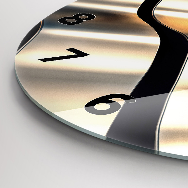 Horloge ronde Motif argenté