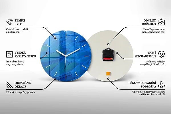 Horloge ronde Abstraction verte