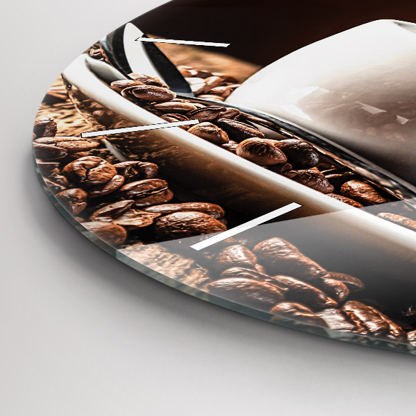 Horloge ronde Une tasse de café
