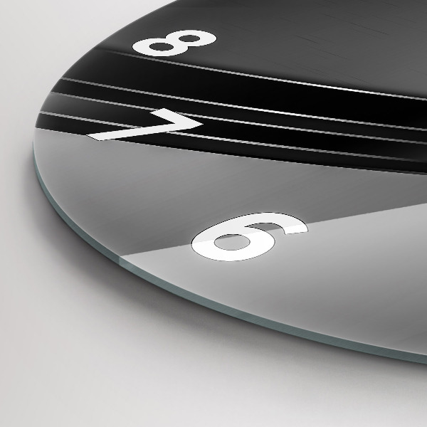 Horloge ronde Lignes argentées