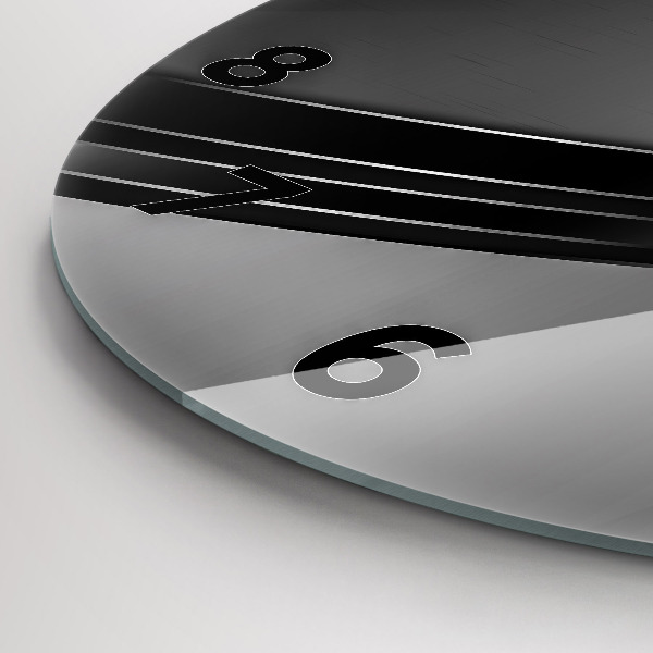 Horloge ronde Lignes argentées