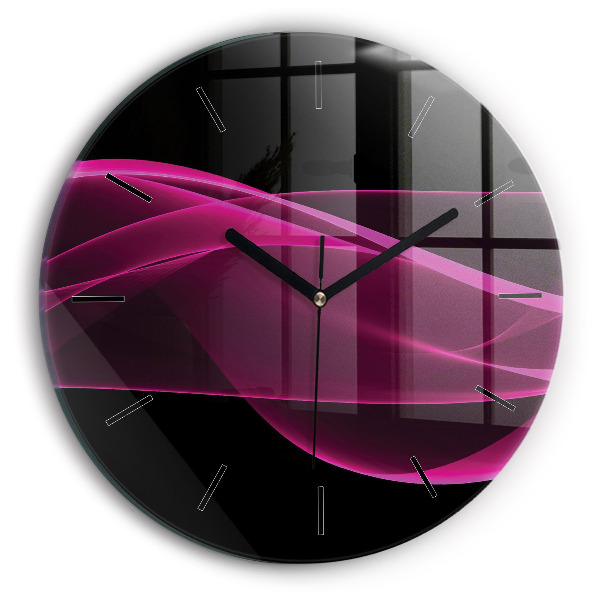 Horloge ronde Abstraction rose