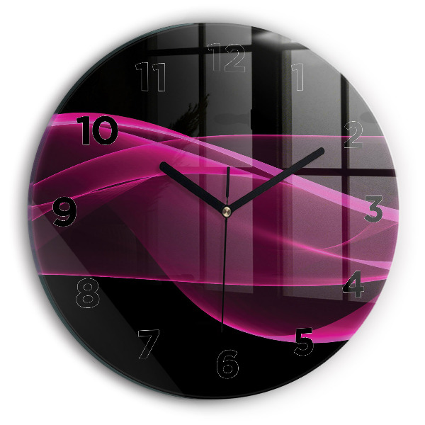 Horloge ronde Abstraction rose