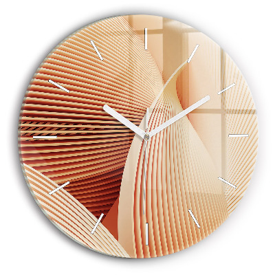 Horloge ronde Motif de vague abstrait