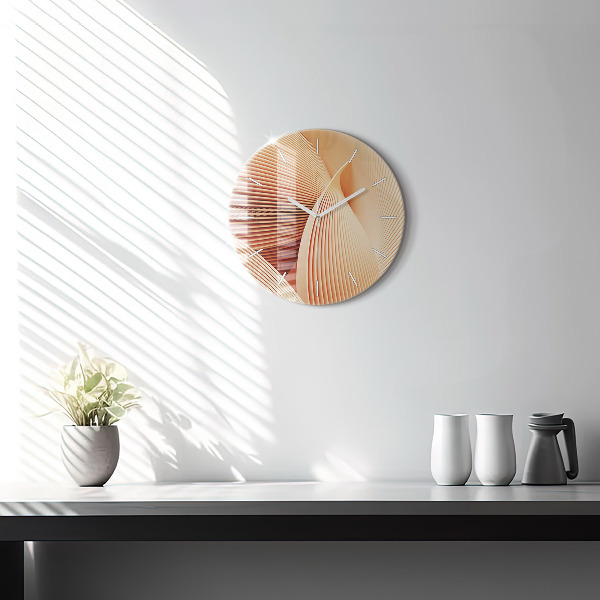 Horloge ronde Motif de vague abstrait
