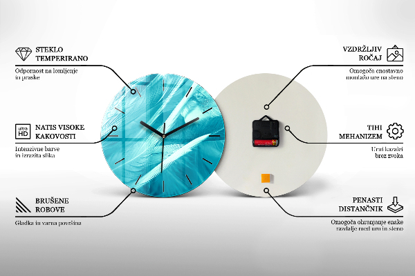 Horloge ronde Motif de vague abstrait