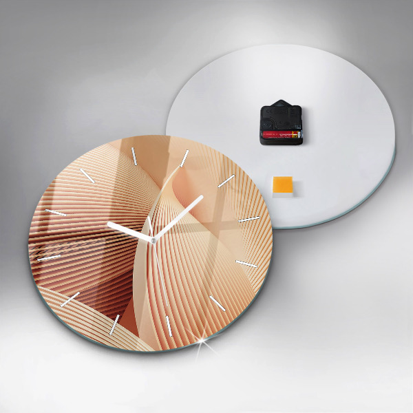Horloge ronde Motif de vague abstrait