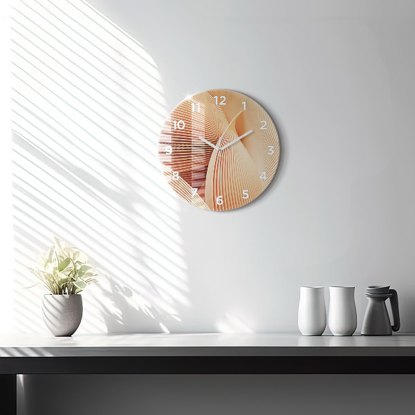Horloge ronde Motif de vague abstrait