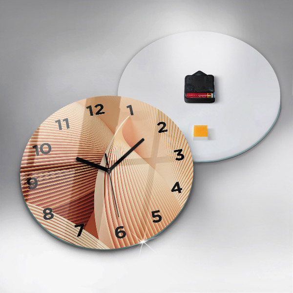 Horloge ronde Motif de vague abstrait