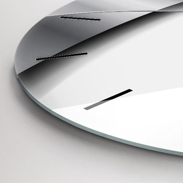 Horloge ronde Abstraction argentée