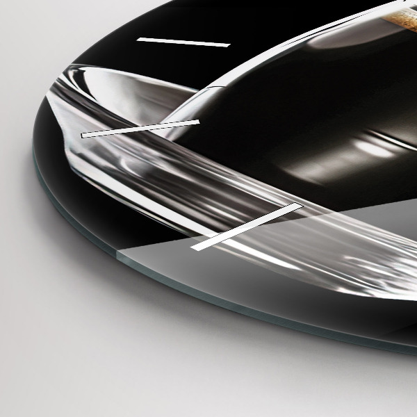 Horloge ronde Café noir