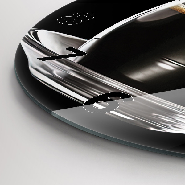 Horloge ronde Café noir