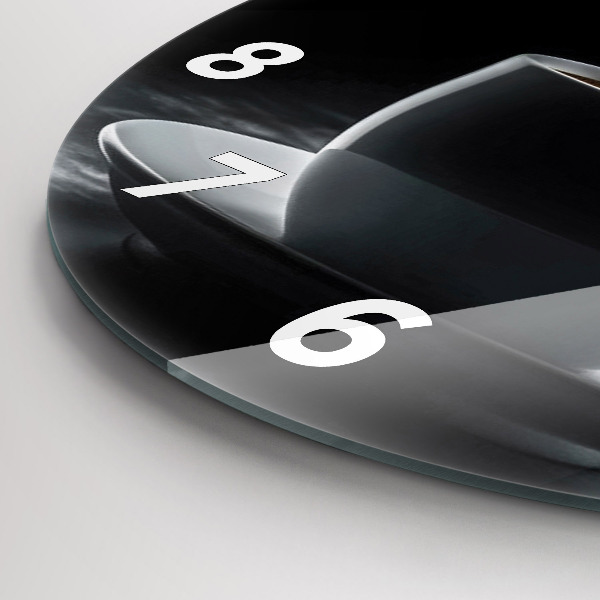 Horloge ronde Une tasse de café noir