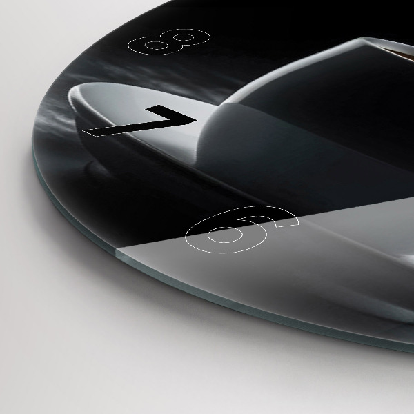 Horloge ronde Une tasse de café noir