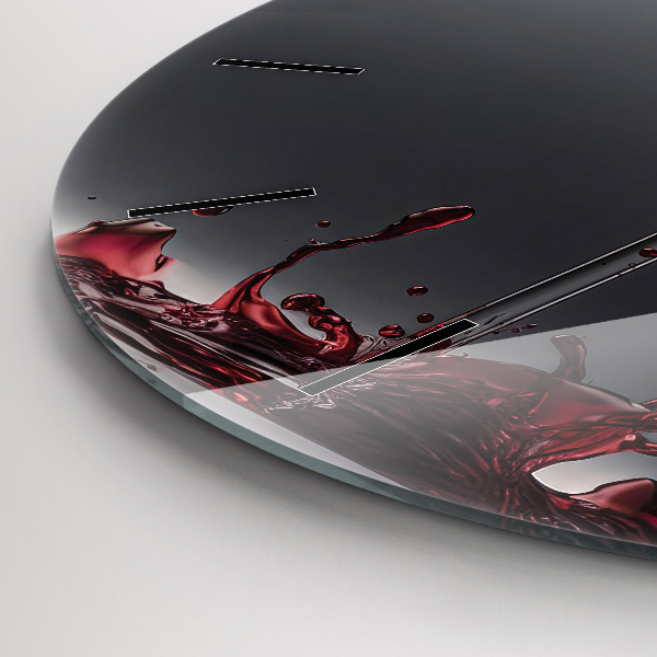 Horloge ronde Un verre de vin rouge