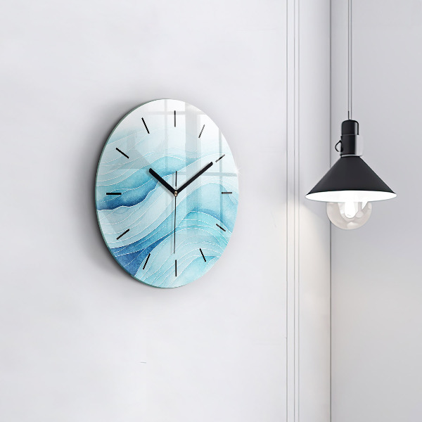 Horloge ronde Nuages bleus