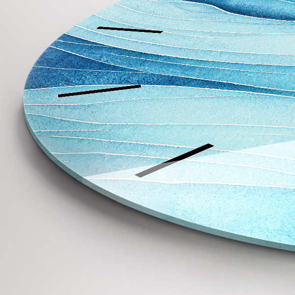 Horloge ronde Nuages bleus