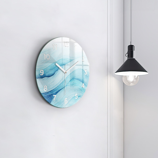 Horloge ronde Nuages bleus
