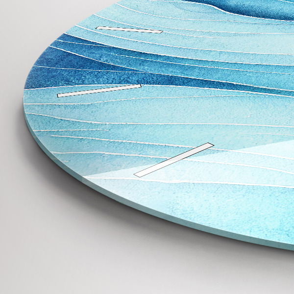 Horloge ronde Nuages bleus