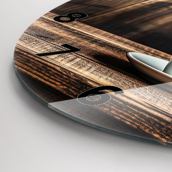 Horloge ronde Une tasse de café