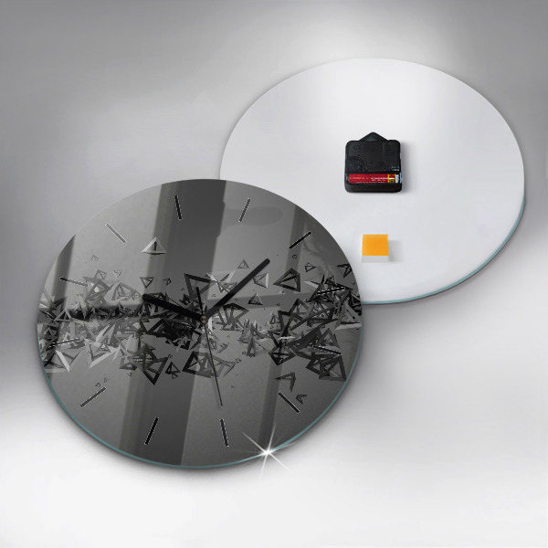 Horloge ronde Abstraction sombre