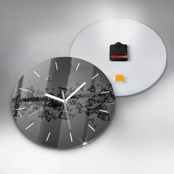 Horloge ronde Abstraction sombre