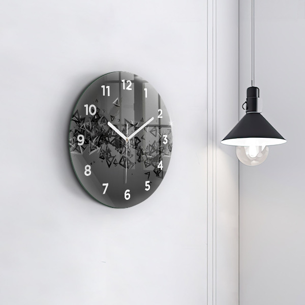 Horloge ronde Abstraction sombre