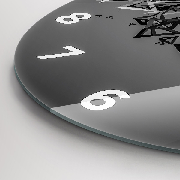 Horloge ronde Abstraction sombre