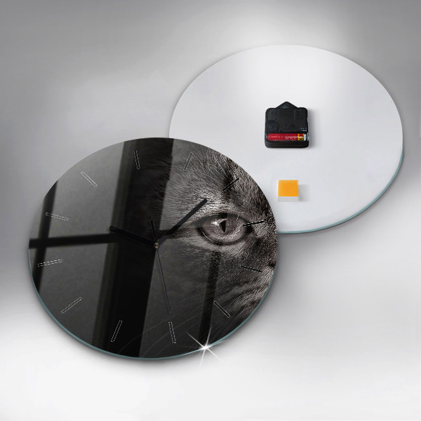 Horloge ronde Chien et chat Scottish Fold