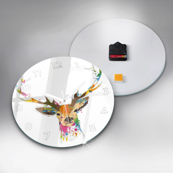 Horloge ronde Tête de cerf