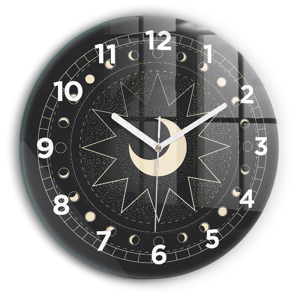 Pendule murale ronde Phases de la lune