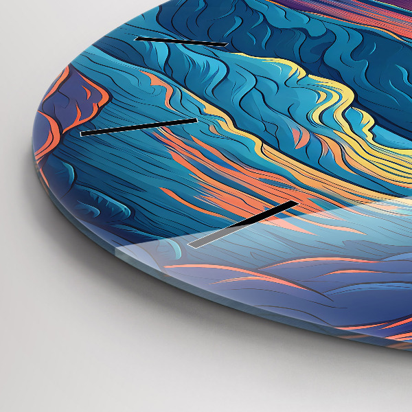 Horloge ronde Vagues et océan de conte de fées