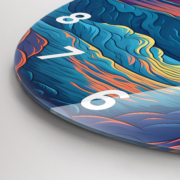 Horloge ronde Vagues et océan de conte de fées