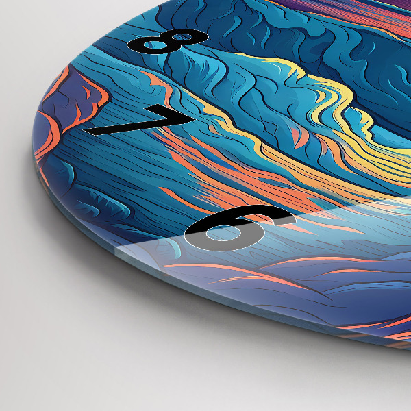 Horloge ronde Vagues et océan de conte de fées