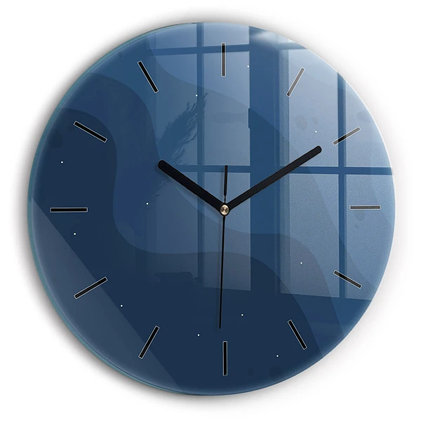 Horloge ronde Vagues bleues