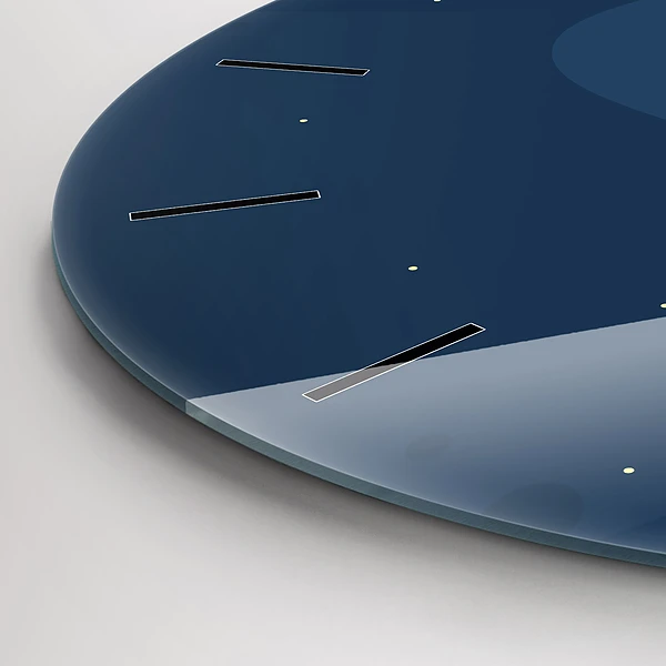 Horloge ronde Vagues bleues