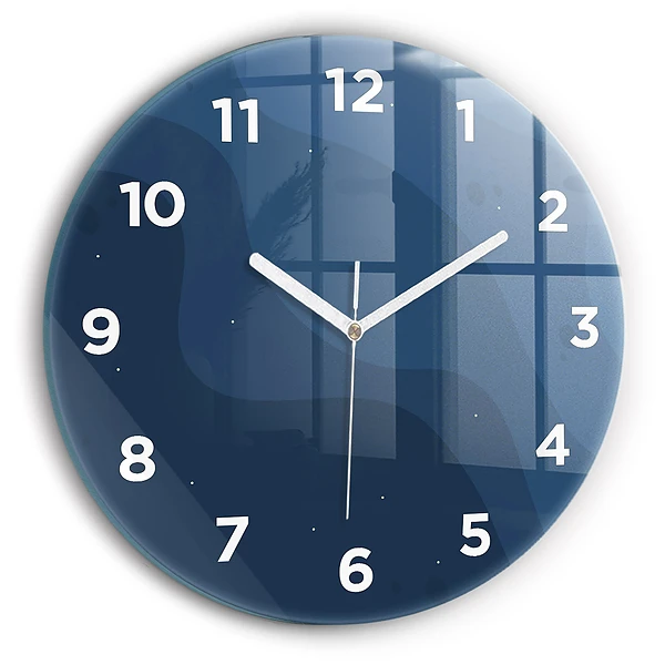 Horloge ronde Vagues bleues