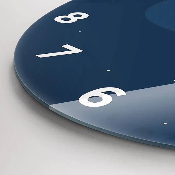 Horloge ronde Vagues bleues