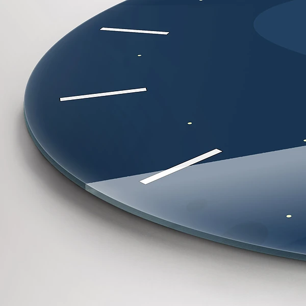 Horloge ronde Vagues bleues