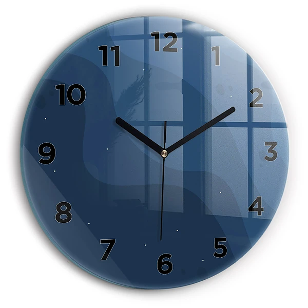 Horloge ronde Vagues bleues