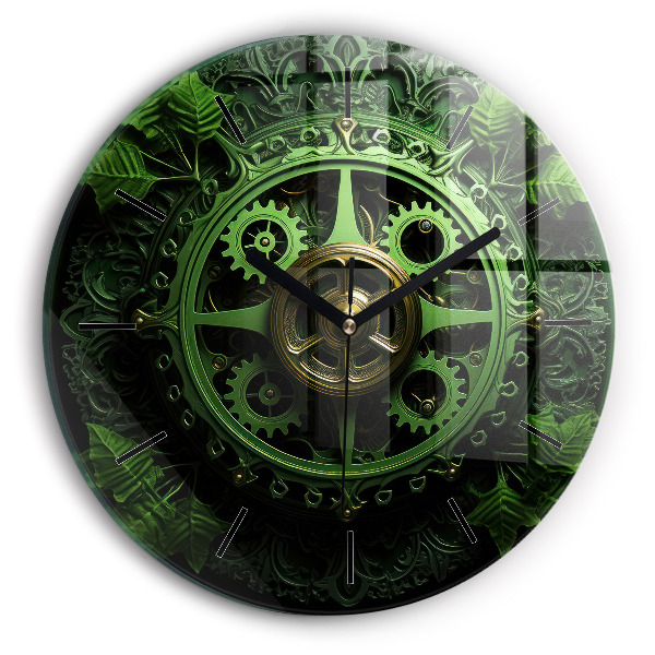 Horloge ronde Mécanisme vert