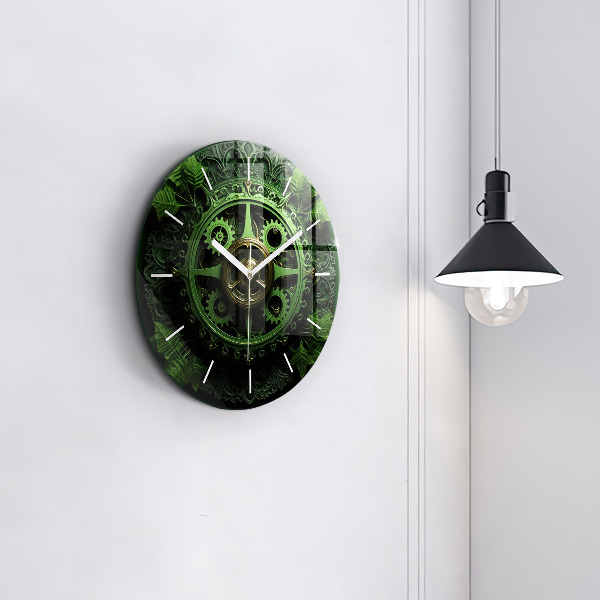 Horloge ronde Mécanisme vert