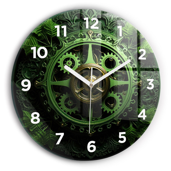 Horloge ronde Mécanisme vert