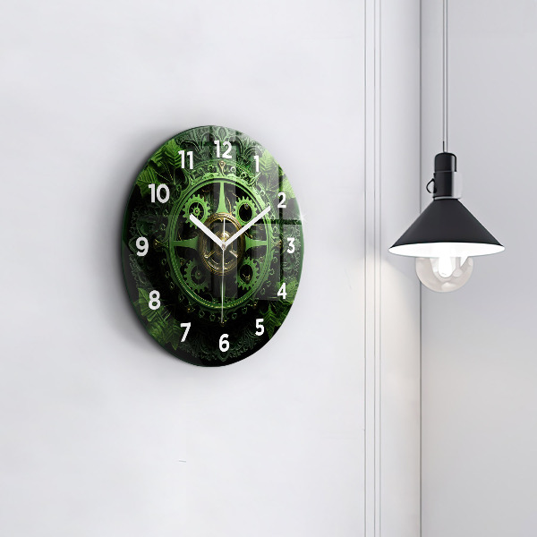Horloge ronde Mécanisme vert