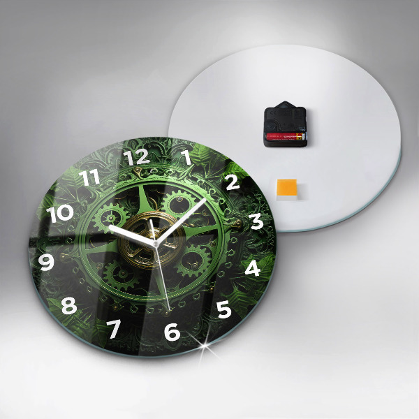 Horloge ronde Mécanisme vert
