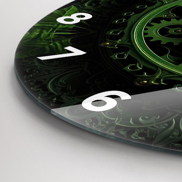 Horloge ronde Mécanisme vert