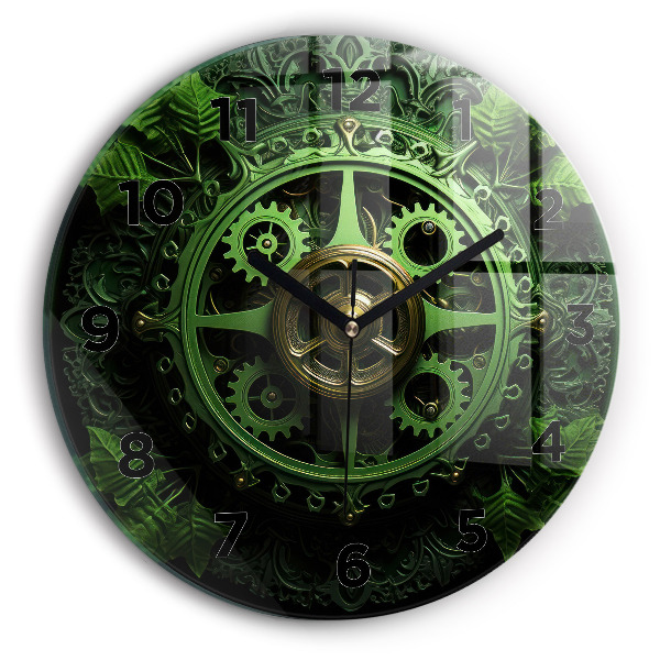 Horloge ronde Mécanisme vert