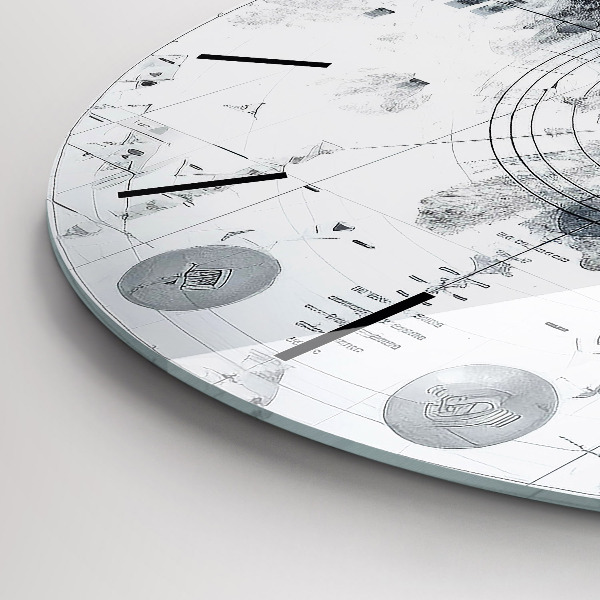 Horloge ronde Montagnes de dessins animés