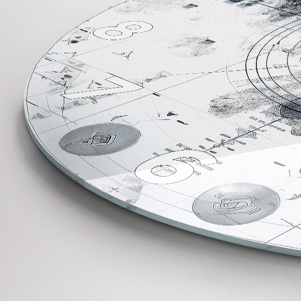 Horloge ronde Montagnes de dessins animés