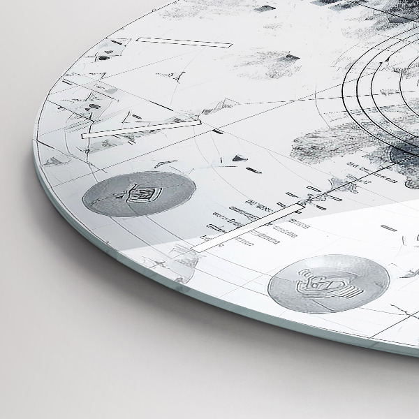 Horloge ronde Montagnes de dessins animés